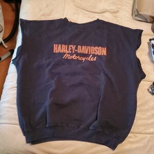 Harley-Davidson Sleeveless Sweatshirt Mens Large
